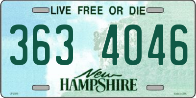 NH license plate 3634046