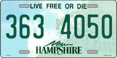 NH license plate 3634050