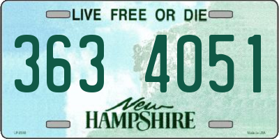NH license plate 3634051