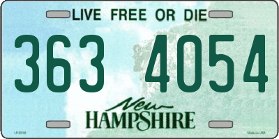 NH license plate 3634054