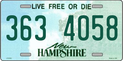 NH license plate 3634058