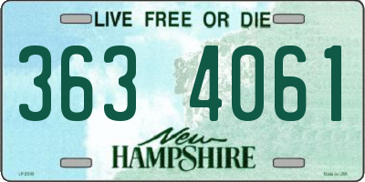 NH license plate 3634061