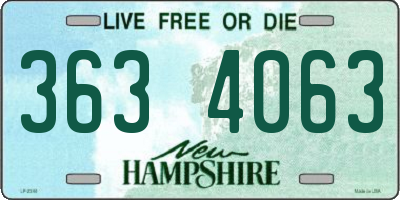 NH license plate 3634063