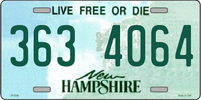 NH license plate 3634064