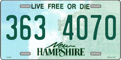 NH license plate 3634070