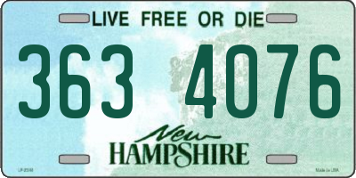 NH license plate 3634076