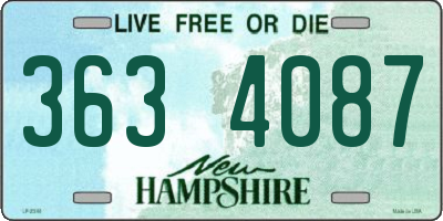 NH license plate 3634087