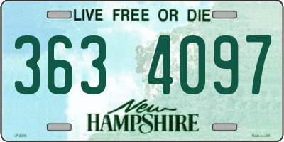 NH license plate 3634097