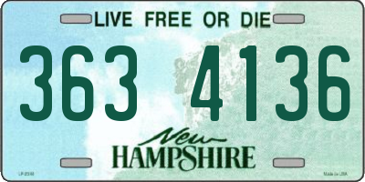 NH license plate 3634136