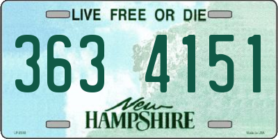NH license plate 3634151