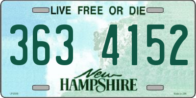 NH license plate 3634152