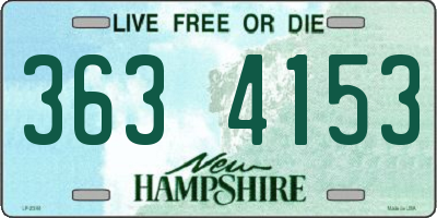 NH license plate 3634153