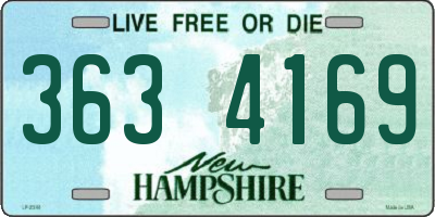 NH license plate 3634169