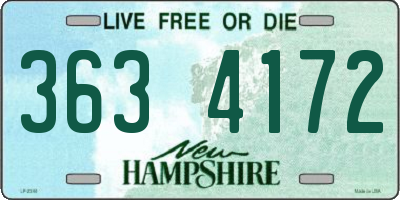 NH license plate 3634172