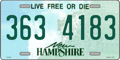 NH license plate 3634183