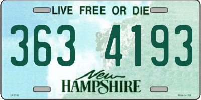 NH license plate 3634193