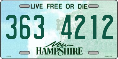 NH license plate 3634212