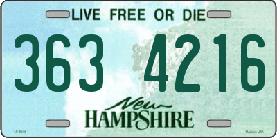 NH license plate 3634216