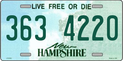 NH license plate 3634220
