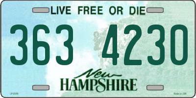 NH license plate 3634230