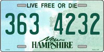 NH license plate 3634232