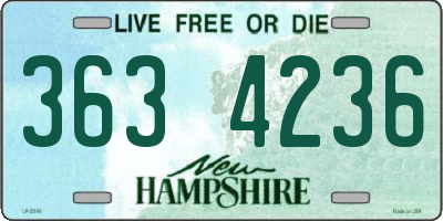 NH license plate 3634236