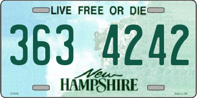NH license plate 3634242