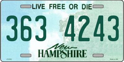 NH license plate 3634243