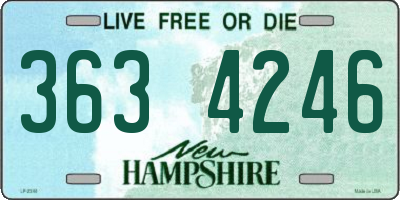 NH license plate 3634246