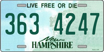 NH license plate 3634247