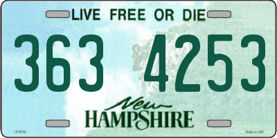 NH license plate 3634253