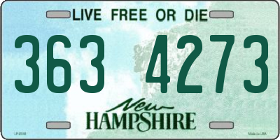 NH license plate 3634273