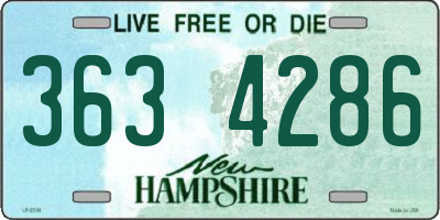 NH license plate 3634286