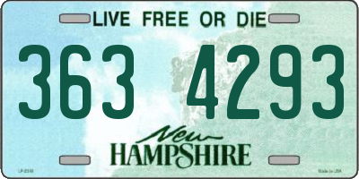 NH license plate 3634293