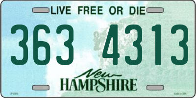 NH license plate 3634313