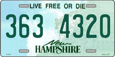 NH license plate 3634320