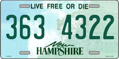 NH license plate 3634322