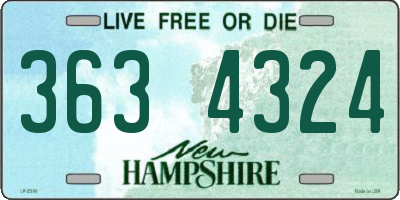 NH license plate 3634324