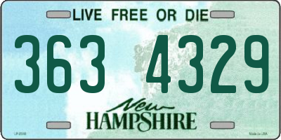 NH license plate 3634329