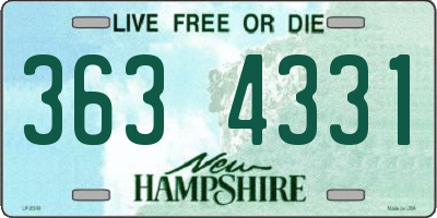 NH license plate 3634331