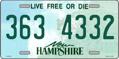 NH license plate 3634332