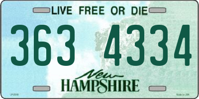 NH license plate 3634334