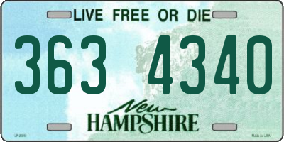 NH license plate 3634340