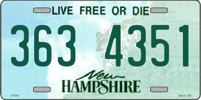 NH license plate 3634351