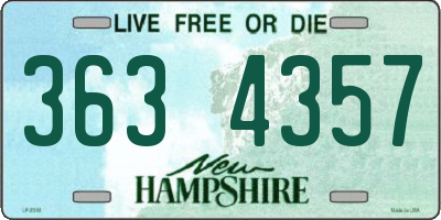 NH license plate 3634357