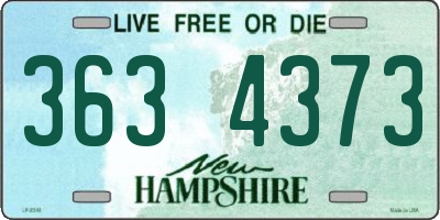 NH license plate 3634373