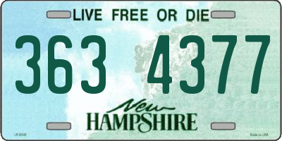 NH license plate 3634377