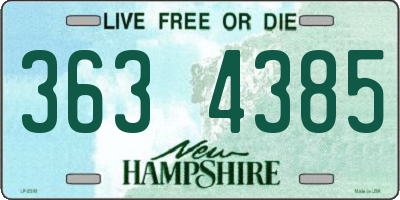 NH license plate 3634385