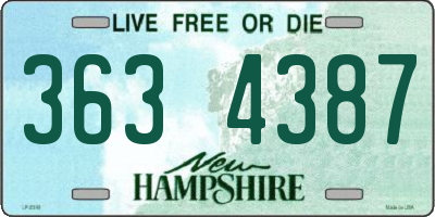 NH license plate 3634387