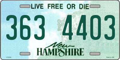 NH license plate 3634403
